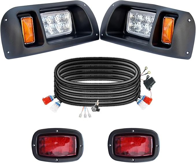 LED Golf Cart Headight Taillight Kit for Club Car Ds 1993-UP 12V Upgrade Basic Light Kit Compatible with Club Car DS