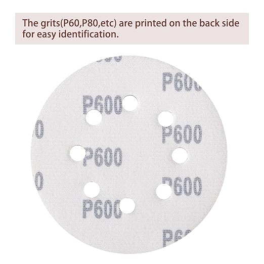 150pcs 600 Grit Sanding Discs, 5-Inch 8-Hole Sandpaper, - Image 5