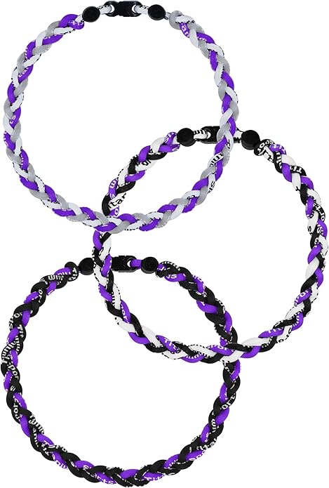 3 pcs Baseball Rope Necklaces, League Team Colors Braided Necklace, Baseball Team Gifts