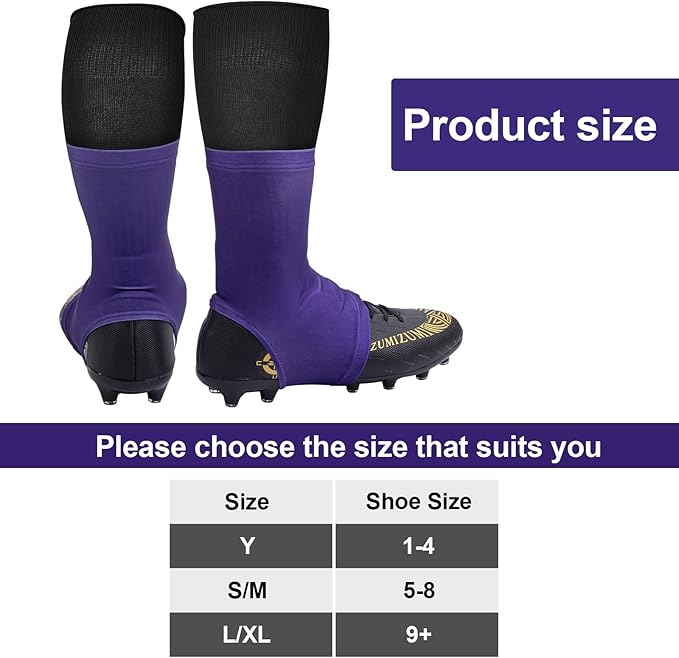 TUYUU Spats Football Cleat Covers,Youth Cleat Covers Football Keeps Dirt/Turf Debri Out,Bike Cleat Covers,Cleat Sleeves for Football Soccer Lacrosse Kids Teenagers Youths Adults.Cleat Cover