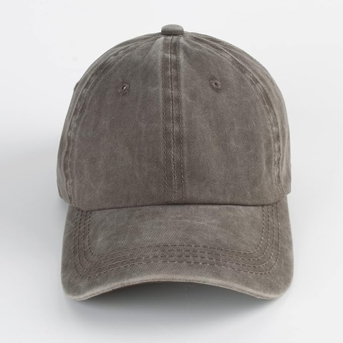 LANGZHEN Unisex Baseball Cap 100% Cotton Fits Men Women Washed Denim Adjustable Dad Hat