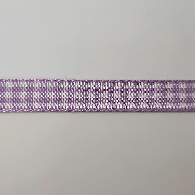 Purple Gingham Plaid Checked Ribbon 25 Yard Each Roll 100% Polyester - Image 9