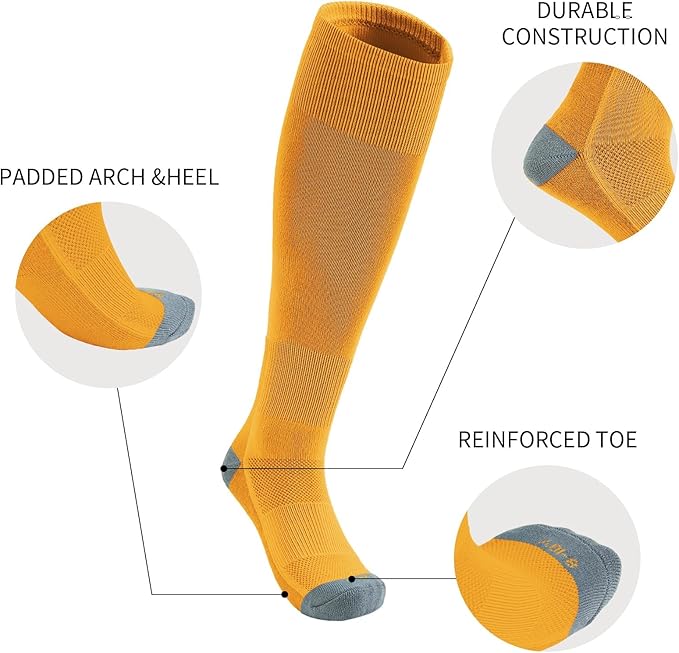QBK Youth Baseball Socks & Belt Combo Set for Kids 2-16 Years -Softball/Tee Ball Accessories (1 Pair + 1 Belt, Unisex)