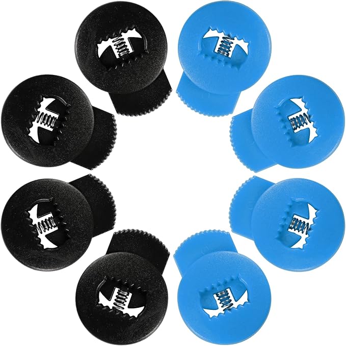 Glove Locks, 8-Pack Baseball/Softball Glove Lace Locks – Vibrant Colors, No Retie Knots, Spring-Lock Tech, Durable Design.