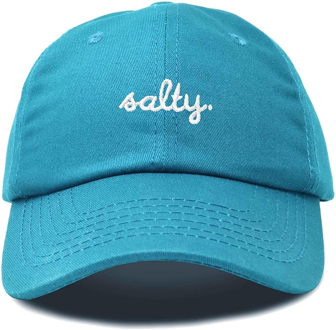 DALIX Salty Embroidered Cotton Beach Baseball Cap Adjustable Dad Hat Womens