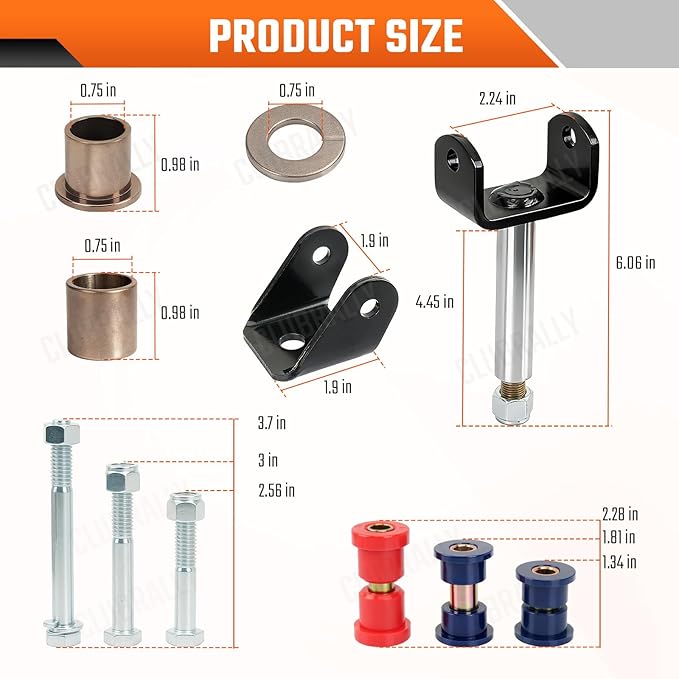 Club Car DS Deluxe Golf Cart Front and Rear End Repair Bushing Kits, Club Car Front End Rebuild Kit for Club Car DS 1993-Up