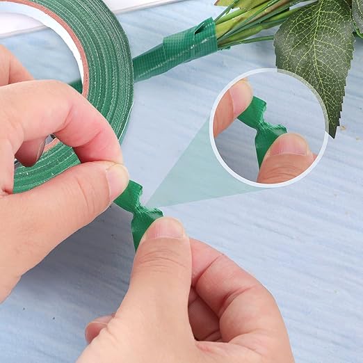 Prudiut Floral Tape Green Waterproof Flower Tape, 1/2" Wide Adhesive Florist - Image 4