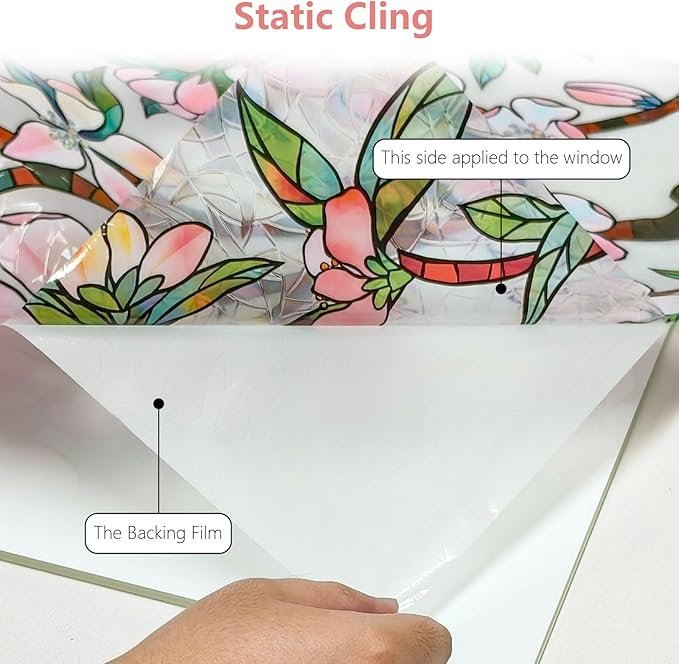 NINETREX Window Privacy Film, 3D Stained Glass Window Film, Rainbow Static - Image 7