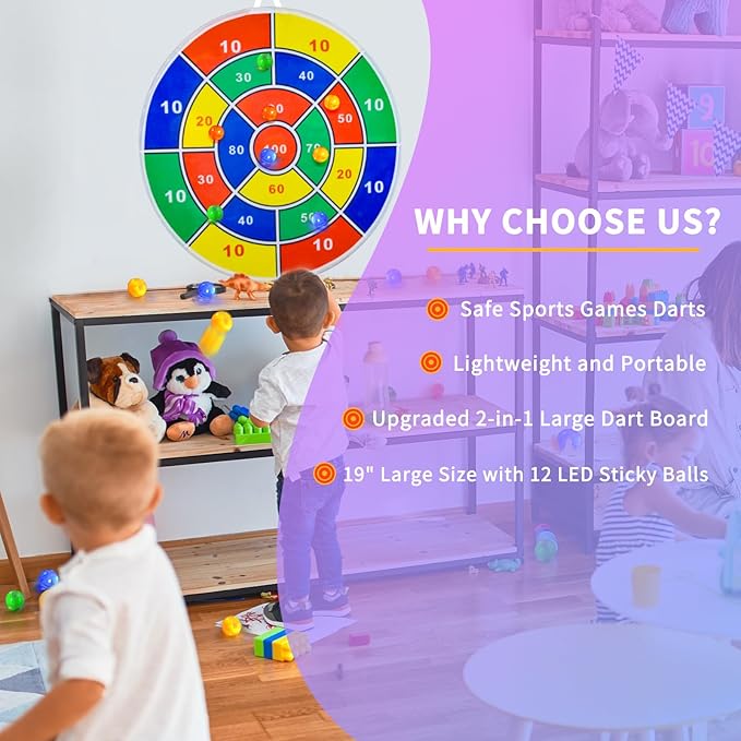 2 in 1 29" Large LED Dart Board - Image 4