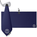 Ghost Golf Magnetic Towel (Caddie) - Premium Ultra-Absorbent Microfiber Golf Towel with Magnet for Golf Carts or Clubs - 18" x 40" Golfing Gear - Waffle Weave Pattern (Navy)