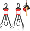 BaseGoal 3 in 1 Dugout Organizer, Baseball Softball Bag Hook for Fence, Bat Holder for Dugout Fence, Baseball Dugout Accessories, Water Bottle Hook for Bag (2 Pack)