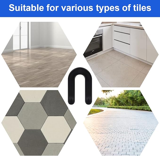 DGSL Tile Leveling System Tile Spacers 1/4 Inch, 300 pieces Horseshoe Shim U - Image 4