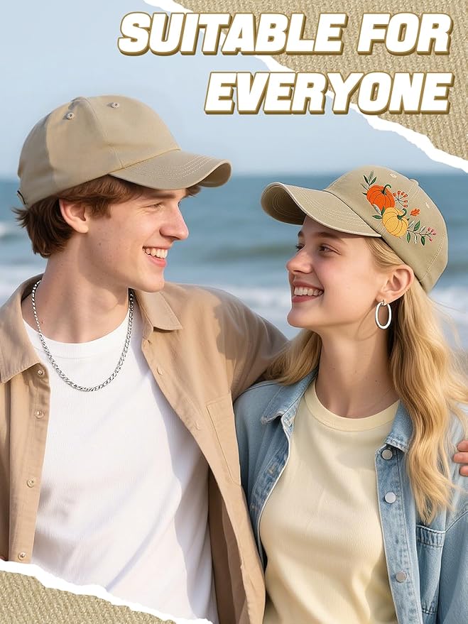 Biggun Trendy Embroidered Baseball Cap for Girls Women Men - Adjustable Soft Breathable Hats for Casual Wear