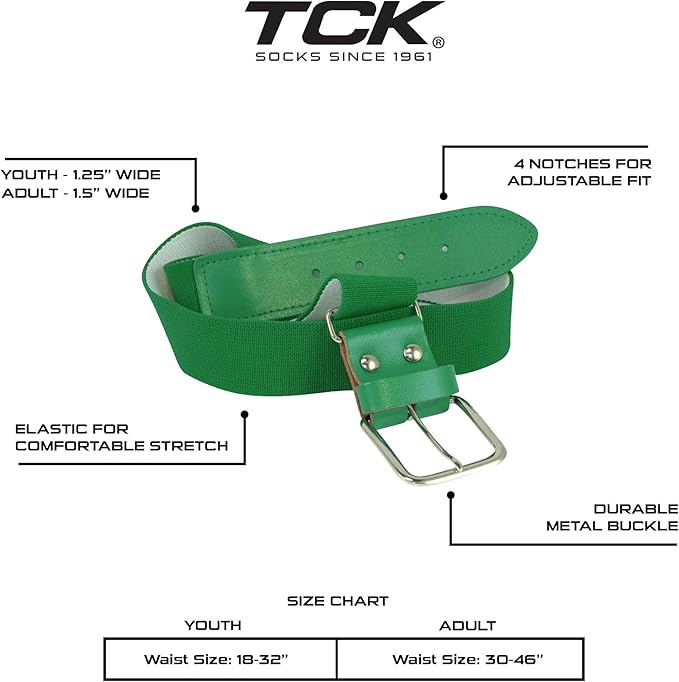 TCK Softball Baseball Belt Youth and Adult Sizes