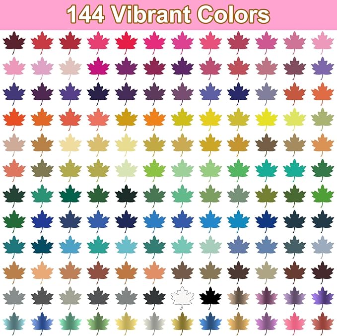 144 Colors Dual Tip Acrylic Paint Markers，Waterproof, Odorless Acrylic Markers - Image 3