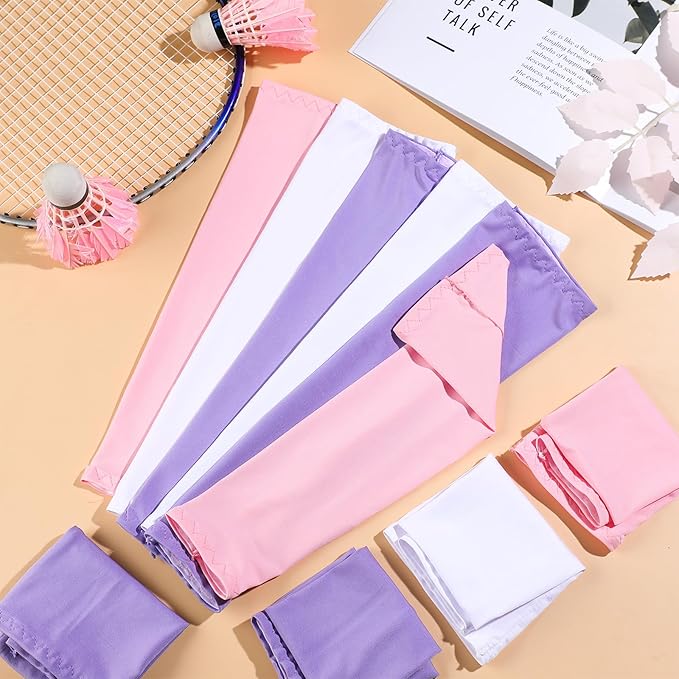 SATINIOR 6 Pairs Arm Sleeves for Kids, Compression UV Cooling Arm Sleeve for Baseball Football Youth Boy Girl Sports