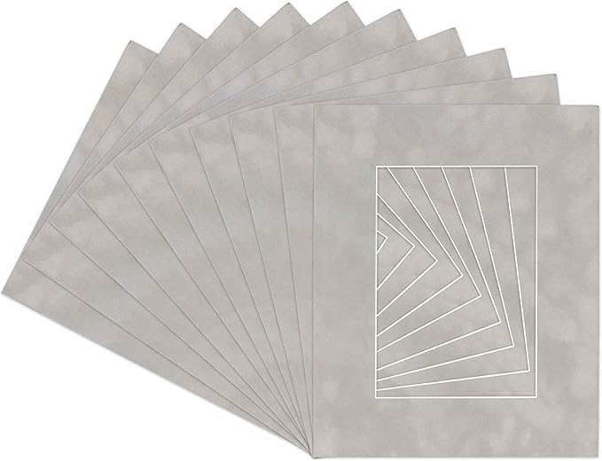 Pack of Ten Acid Free 8x10 Mats Bevel Cut by Poster+Palooza