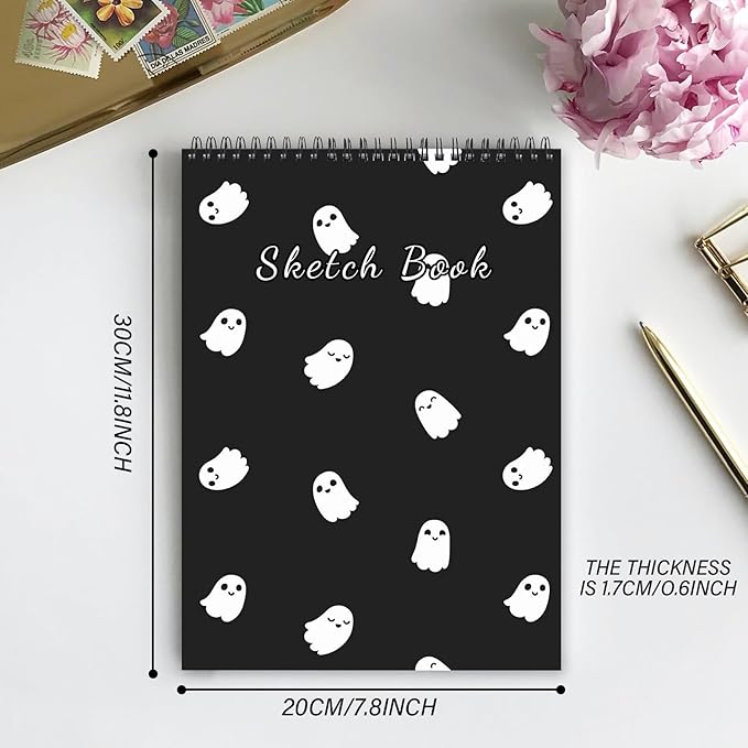 Cabreche Sketch Book Top Spiral Bound Sketch Pad, 9 x 12 inch, 100GSM Thick - Image 2