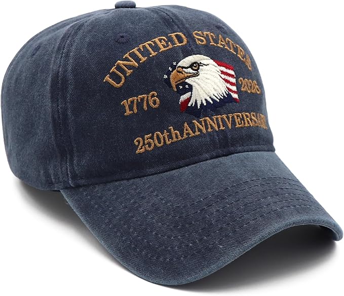 United States 250th Anniversary Hat, USA Baseball Cap 1776-2026 American Eagles Hat Patriotic Embroidered Hats for Men Women