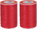 uxcell Round Leather Sewing Waxed Thread, 55m / 60 Yards Polyester Wax String by uxcell