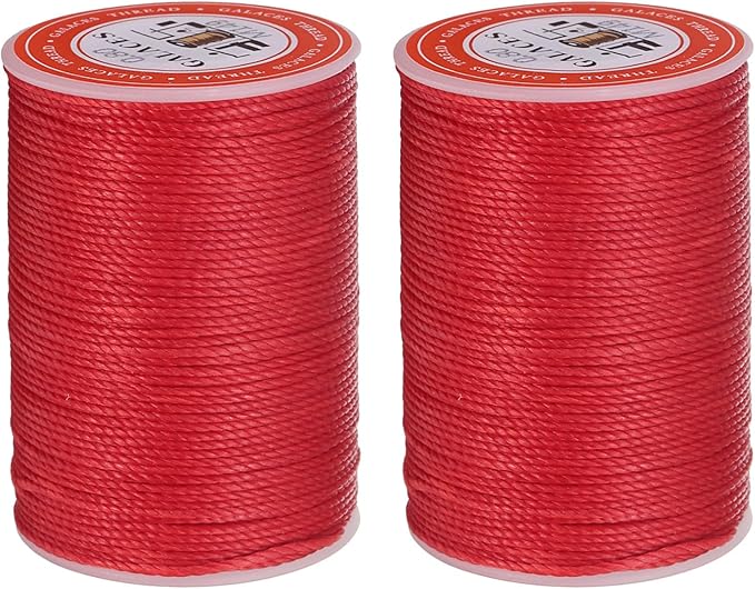uxcell Round Leather Sewing Waxed Thread, 55m / 60 Yards Polyester Wax String by uxcell