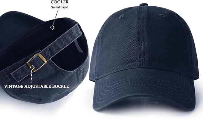 FURTALK Unisex Vintage Washed Unstructured Baseball Cap Washed Cotton Adjustable Dad Hat