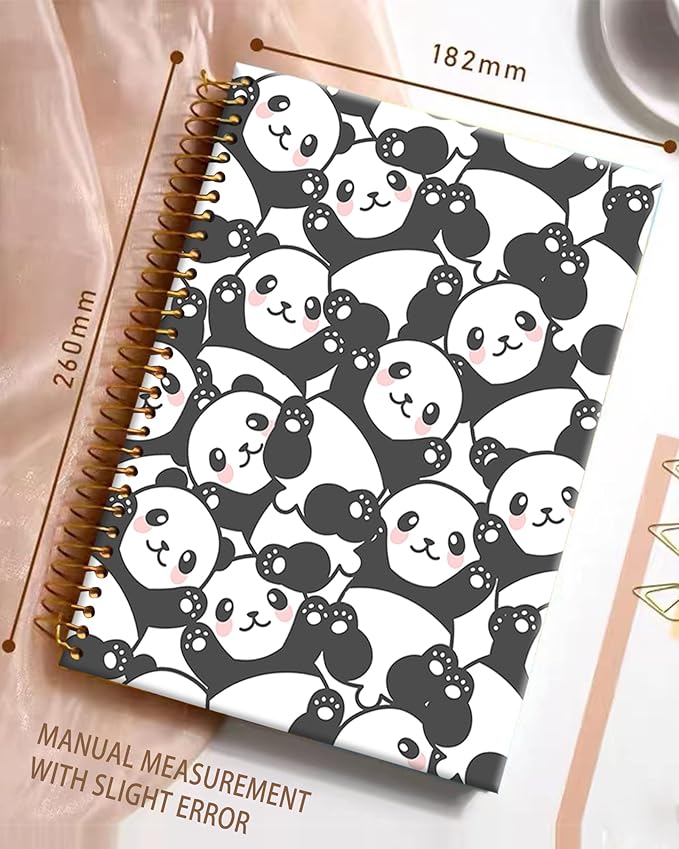 iampanda Spiral Journal Notebook, Cute Strong Twin-Wire Binding - Image 2