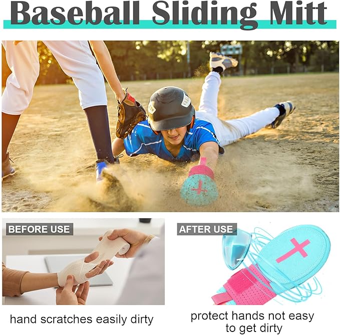 Geyoga Christian Sliding Mitt Cross Baseball Softball Religious Glove Sliding Mitt Baseball Guard Accessories and Protective Gear Left/Right Hands - Hand and Wrist Protection