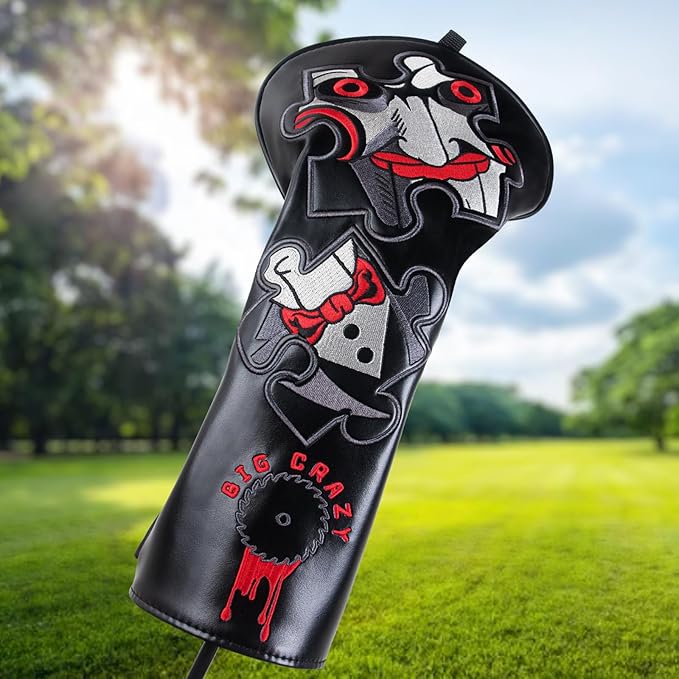 Big Crazy Golf Headcovers - Funny Golf Club Covers - Driver Headcover with Tour Grade PU Leather - Golf Driver Headcover, Waterproof Golf Head Covers, Soft Lining Golf Gift