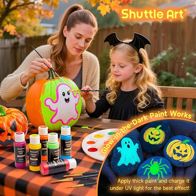 Shuttle Art Outdoor Acrylic Paint Set, 36 Colors 2oz/60ml Waterproof Acrylic - Image 2