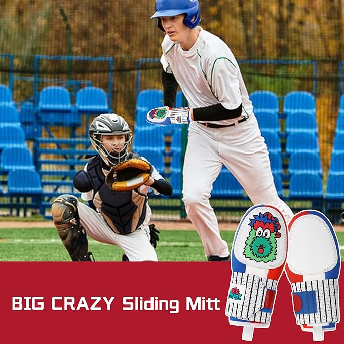 Big Crazy Sliding Mitt for Youth & Adult, Baseball Softball Sliding Mitt, Baseball Accessories and Protective Gear Flexible, Durable, Ambidextrous
