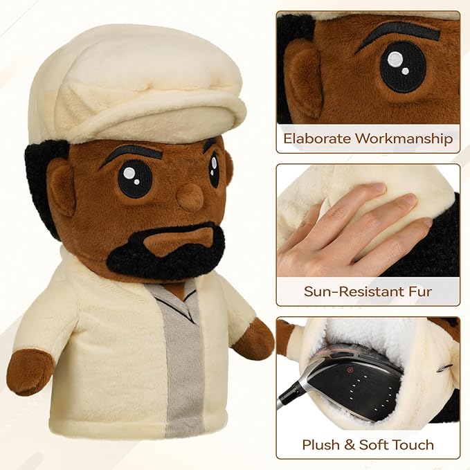Funny Driver Headcover, Creative Plush Golf Driver Head Covers Fits Standard 460CC Driver Head, Unique Golf Gift & Accessories for Men and Women