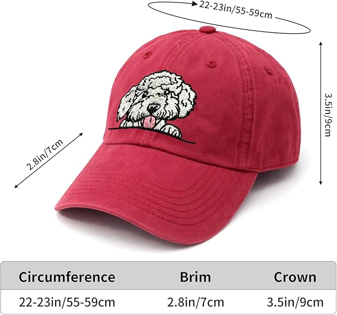 Pet Dog Lover Gifts,Embroidered Dog Baseball Hats for Men Women Dad Mom