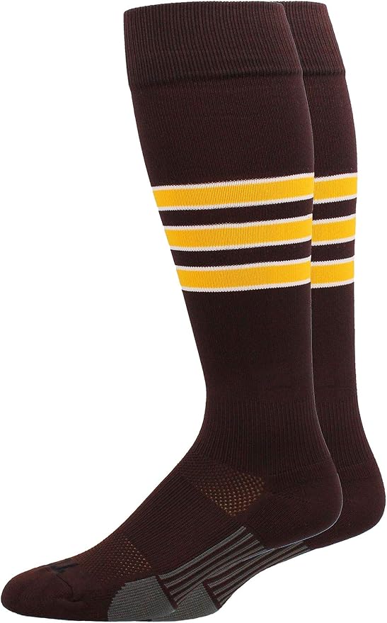 MadSportsStuff Softball Socks Baseball Socks | White & Team Colors | USA Made | Sizes for Girls, Youth Boys, Men & Women