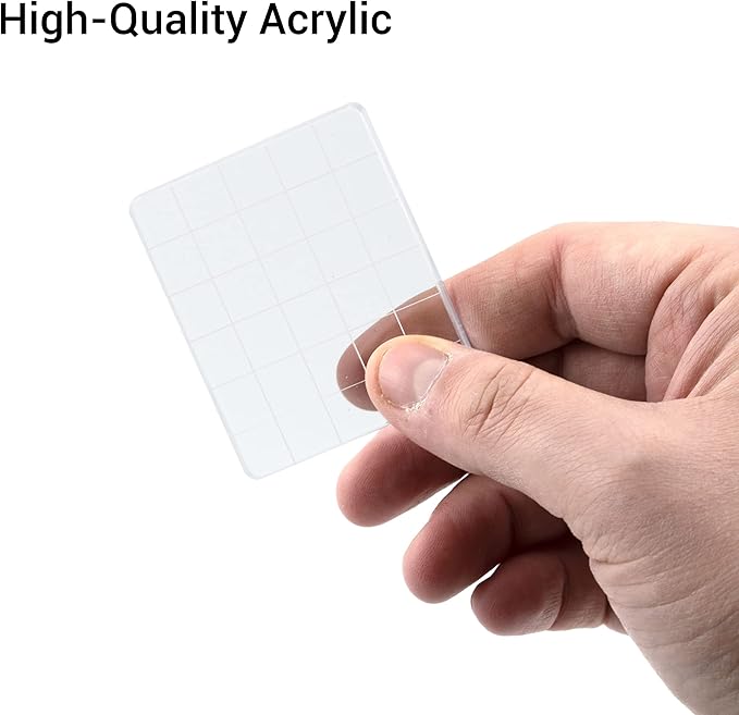 6 Pieces Stamp Block Clear Acrylic Stamping Blocks Tools Set - Image 4