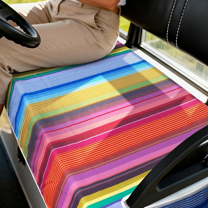 Golf Cart Seat Covers Club Car Golf Cart Accessories for Men Women Golf Carts Seat Towel Blanket 2-Seat Golf Cart Decorations