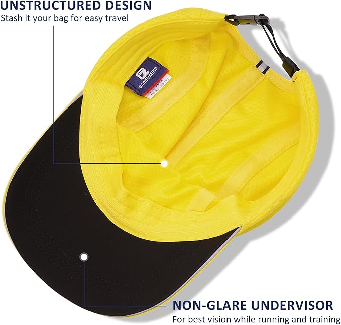 GADIEMKENSD Women's Race Day Running Cap Performance Mesh Hat - Excellent Ventilation, Lightweight, Reflective Safety
