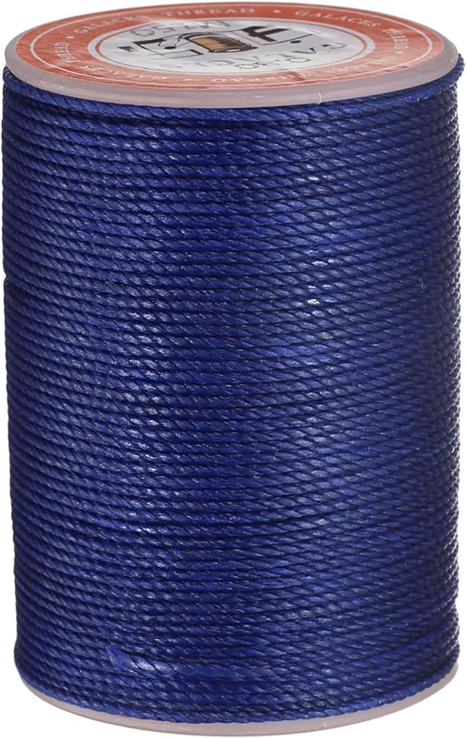 uxcell Round Leather Sewing Waxed Thread, 55m / 60 Yards Wax Polyester String by uxcell
