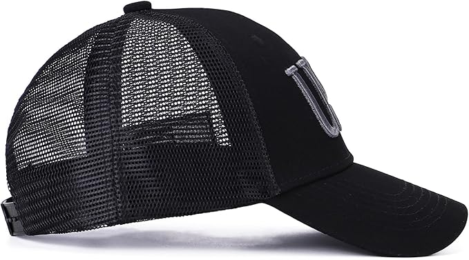 USA Trucker Hat for Men & Women American Flag Cap Adjustable Baseball Cap Mesh Snap Patriotic 3D Embroidered Cap