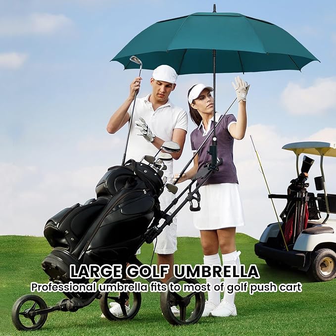 ZOMAKE Golf Umbrella Windproof, Extra Large Oversized Heavy Duty Double Canopy for Rain, Sports Games & Push Cart(51/54/62/68/72Inch)