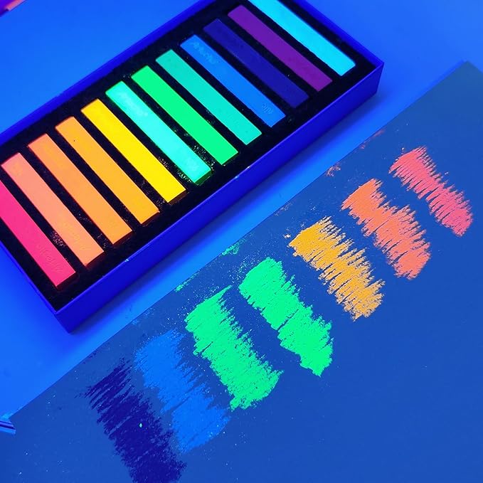 Artecho 12pcs Neon Soft Pastels, Square Chalk - Image 4