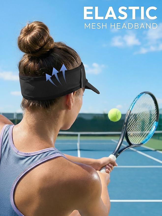 Sun Visor Hat for Women & Men UV Protection Lightweight Foldable Summer Sports for Running Tennis Golf Pickleball