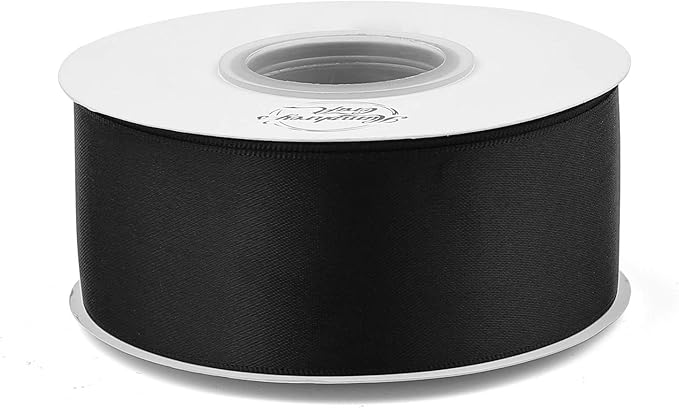 Humphrey's Craft 1-1/2 Inch Black Double Faced Satin Ribbon - Image 3