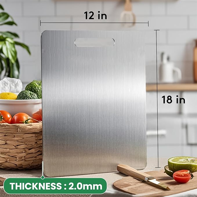 Titanium Cutting Board, 2025 New Upgrade 100% Pure Titanium Cutting Boards - Image 6