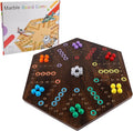 Large Size 20 inches Wood Wahoo Marble Board Game 2 Sided Game 4-6 Player by NRZSSN