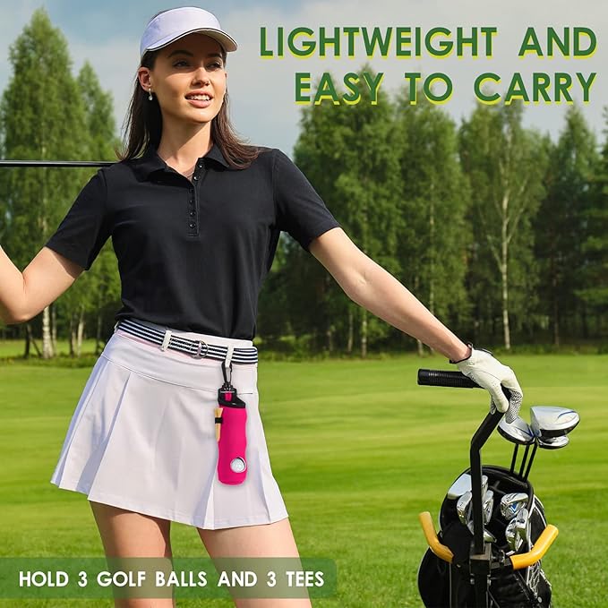 WILLBOND 48 Pcs Golf Ball Tee Holder Neoprene Golf Ball Pouch Golfs Balls Carry Bag Multicolor Portable Golfs Accessories for Men and Women, 24 Colors