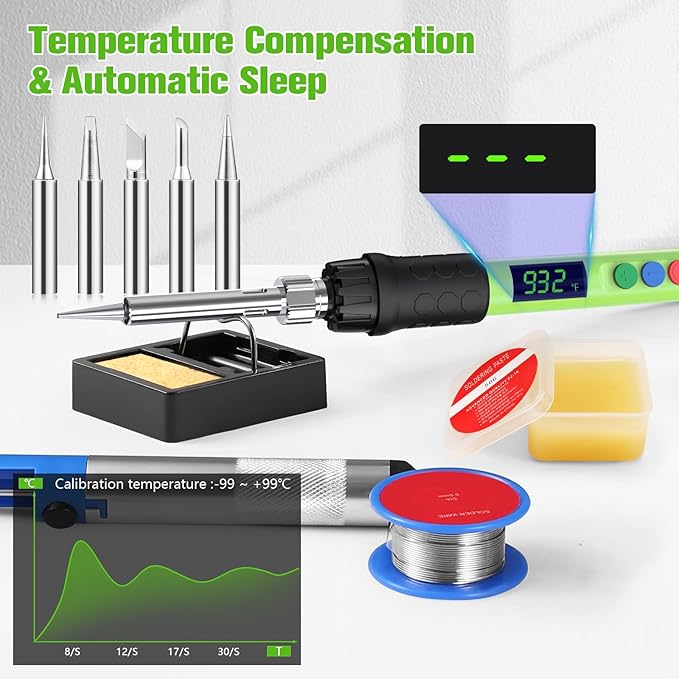 Soldering Iron Kit, 120W LED Digital Advanced Solder Iron Soldering Gun kit - Image 3