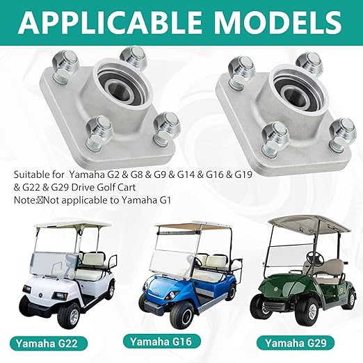 DRIVE UP 2 PCS Golf Cart Front Wheel Hubs Fits for Yamaha G2/G8/G9/G14/G16/G19/G22/G29 Drive Golf Carts, OEM JG5-WF511-10-00 JG5-WF511-00