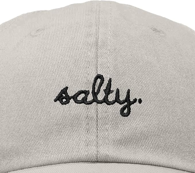 DALIX Salty Embroidered Cotton Beach Baseball Cap Adjustable Dad Hat Womens