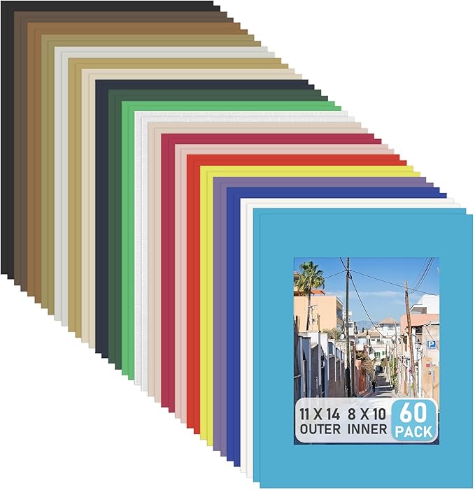 60 Pack Picture Mats 11 x 14 Inch Frame Mattes Matting - Image 8